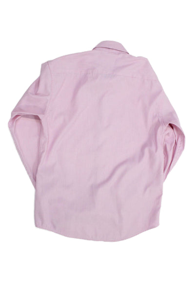 Leo & Zachary Childrens Boys Button Down Dress Shirt Pink Cotton Size 12
