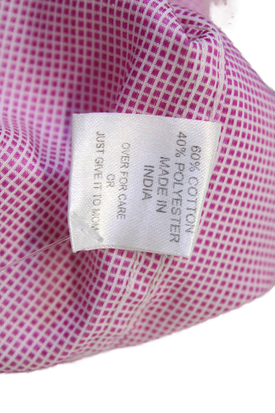 Leo & Zachary Childrens Boys Button Down Dress Shirt Pink Cotton Size 12