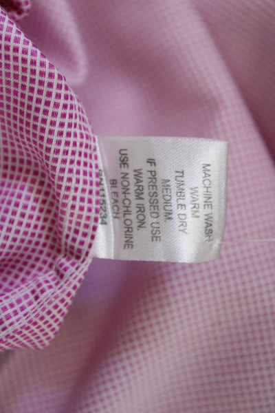 Leo & Zachary Childrens Boys Button Down Dress Shirt Pink Cotton Size 12