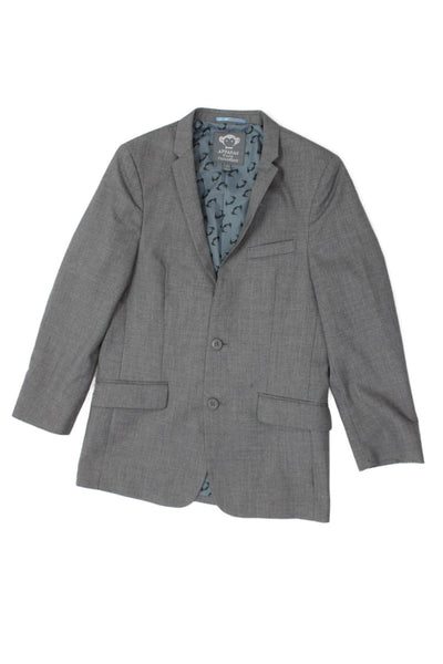 Appaman Childrens Boys Two Button Blazer Jacket Grey Size 14