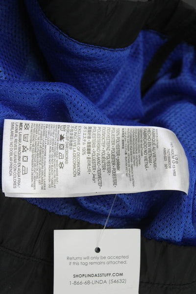 Air Jordan Childrens Boys Full Zipped Hooded Rain Jacket Black Blue Size Large