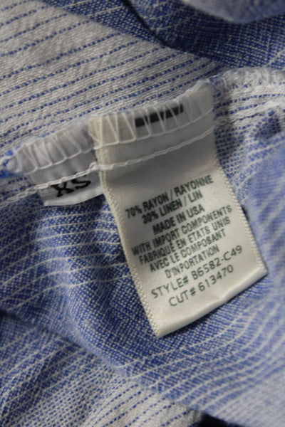 Bella Dahl Women Striped Blue Collared Shirt Dress Size XS