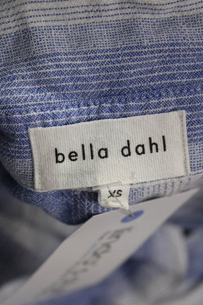 Bella Dahl Women Striped Blue Collared Shirt Dress Size XS