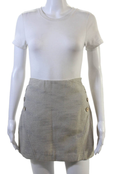 Ted Baker London Women A-Line Mini Skirt Gray Size 2