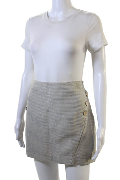 Ted Baker London Women A-Line Mini Skirt Gray Size 2