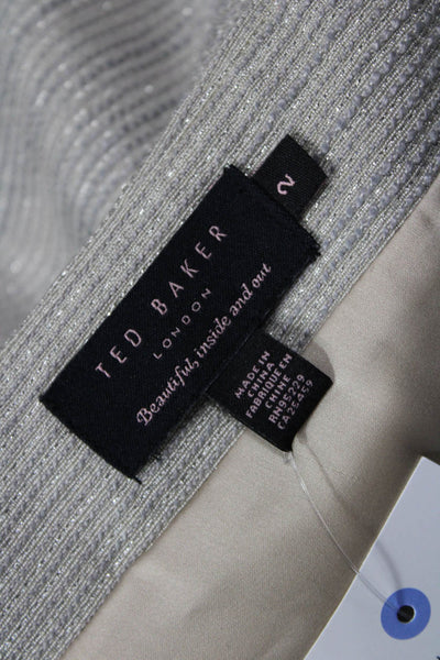 Ted Baker London Women A-Line Mini Skirt Gray Size 2