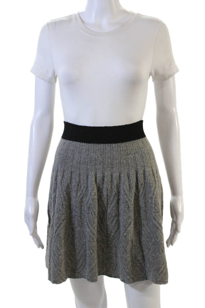 Marc By Marc Jacobs Women A-Line Mini Skirt Black Wool Nylon Size XS