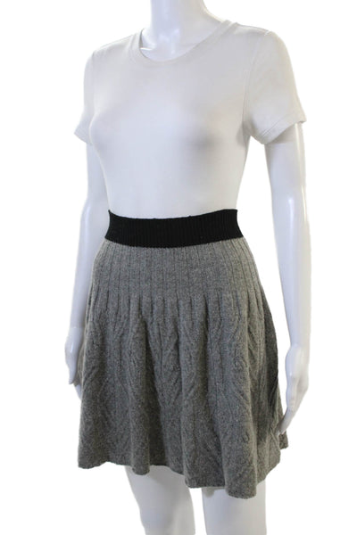 Marc By Marc Jacobs Women A-Line Mini Skirt Black Wool Nylon Size XS