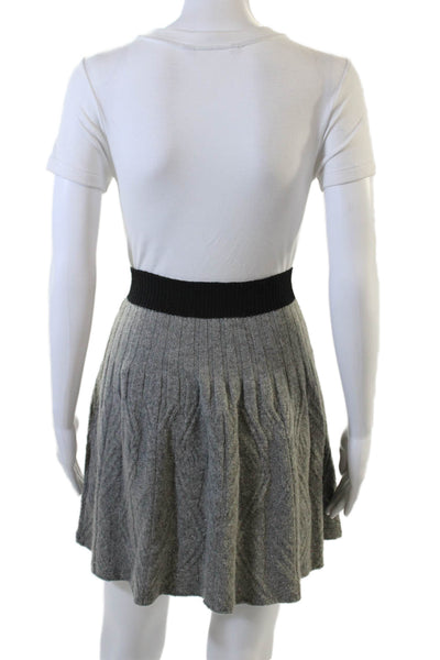 Marc By Marc Jacobs Women A-Line Mini Skirt Black Wool Nylon Size XS