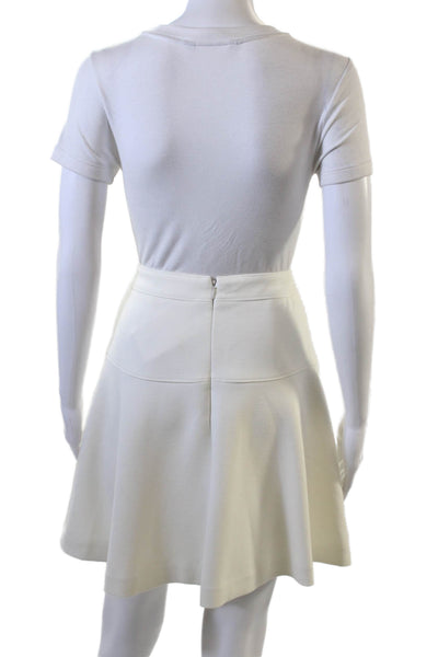 Banana Republic Women A-Line Skater Skirt White Knee Length Size 0