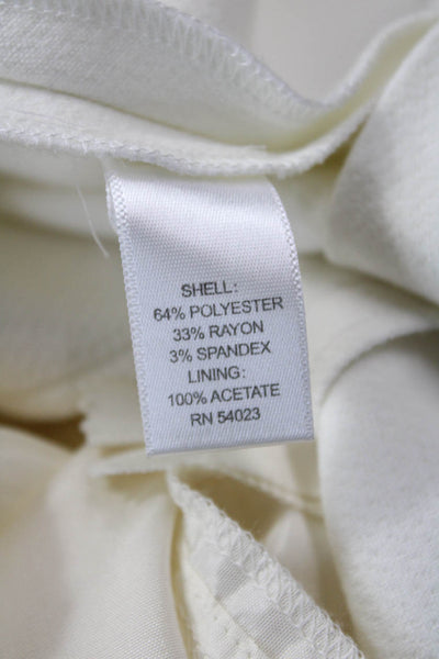 Banana Republic Women A-Line Skater Skirt White Knee Length Size 0