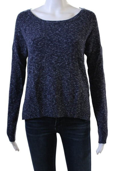 Rag & Bone, Women Dark Blue Round Neck Pullover Sweater Long Sleeve Size XS