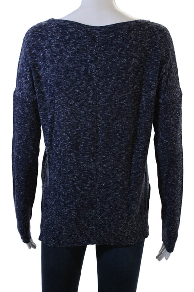 Rag & Bone, Women Dark Blue Round Neck Pullover Sweater Long Sleeve Size XS