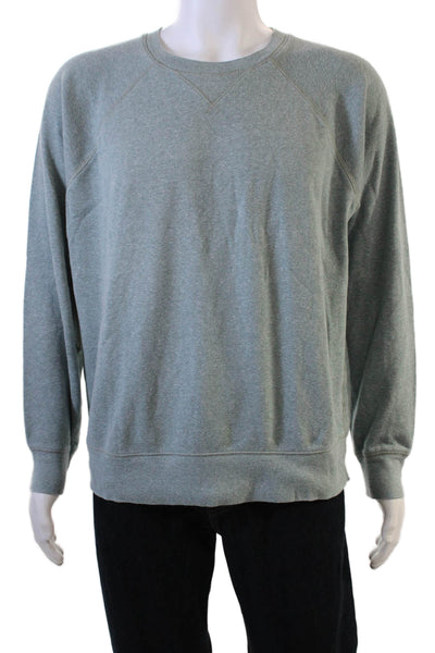 J Crew Men Pullover Sweatshirt Gray Crewneck Long Sleeve Size L