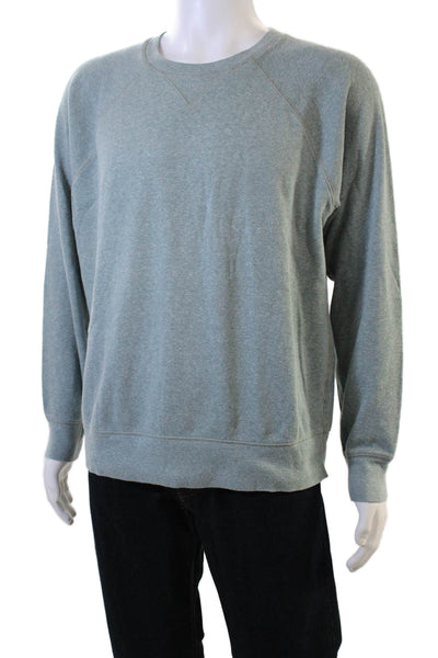 J Crew Men Pullover Sweatshirt Gray Crewneck Long Sleeve Size L