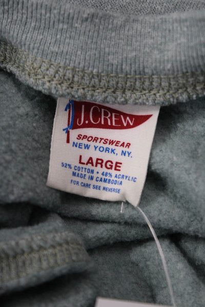 J Crew Men Pullover Sweatshirt Gray Crewneck Long Sleeve Size L
