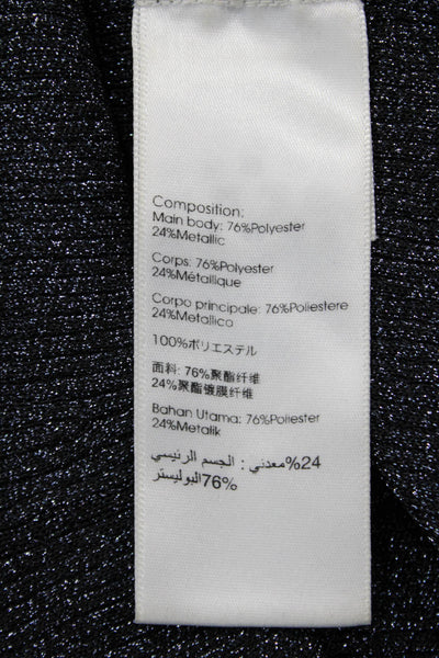 3.1 Phillip Lim Women Black Crew Neck Basic T-Shirt Short Sleeve Petite Size S