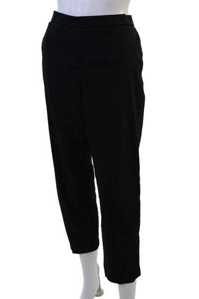 Theory Womens Cropped Ankle Pants Black Triacetate Polyester Size 6