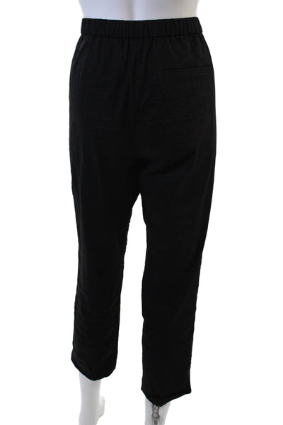 Theory Womens Cropped Ankle Pants Black Triacetate Polyester Size 6