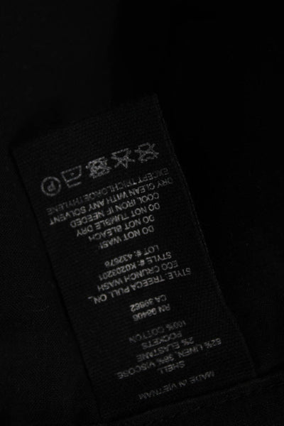 Theory Womens Cropped Ankle Pants Black Triacetate Polyester Size 6