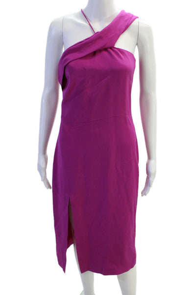 Cushnie Et Ochs Women Sheath Dress Purple Silk Sleeveless Knee-Length Size 6