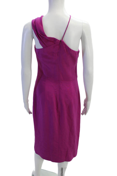 Cushnie Et Ochs Women Sheath Dress Purple Silk Sleeveless Knee-Length Size 6