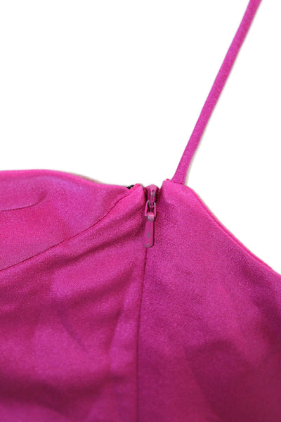 Cushnie Et Ochs Women Sheath Dress Purple Silk Sleeveless Knee-Length Size 6