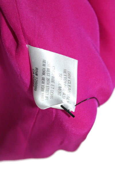 Cushnie Et Ochs Women Sheath Dress Purple Silk Sleeveless Knee-Length Size 6