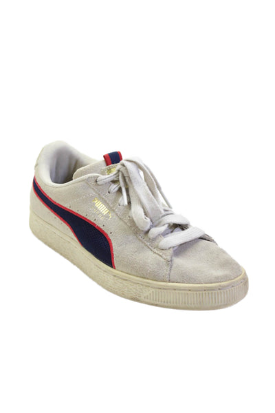 Puma Womens Lace Up Logo Low Top Sneakers Brown Suede Size 5