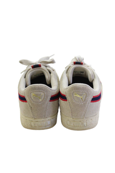 Puma Womens Lace Up Logo Low Top Sneakers Brown Suede Size 5