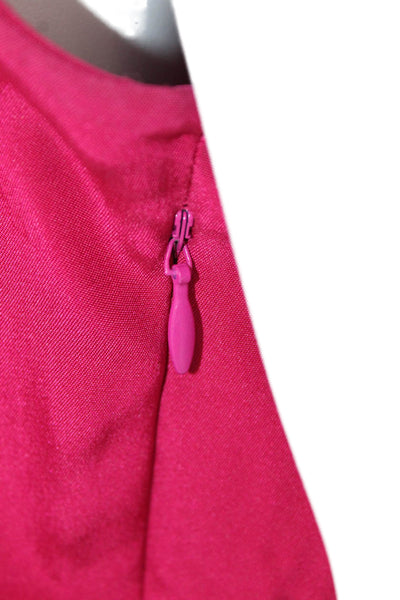 Etro Women Pink Silk V-Neck Sleeveless Blouse Zip Designer Size 48
