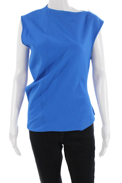 Zara Women Blue Sleeveless Blouse Size M