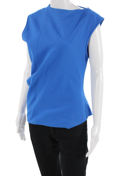Zara Women Blue Sleeveless Blouse Size M