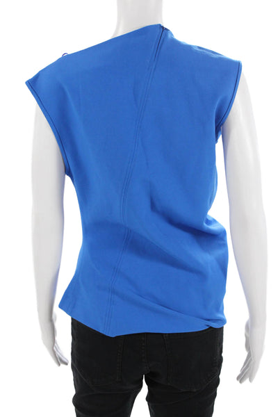 Zara Women Blue Sleeveless Blouse Size M