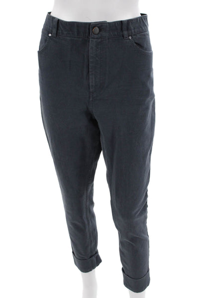 M.M. Lafleur Women Dark Gray Cropped Ankle High-Rise Pants Size 12