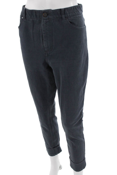 M.M. Lafleur Women Dark Gray Cropped Ankle High-Rise Pants Size 12