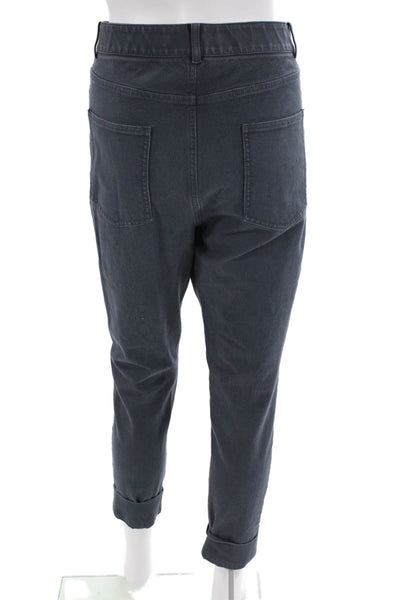 M.M. Lafleur Women Dark Gray Cropped Ankle High-Rise Pants Size 12