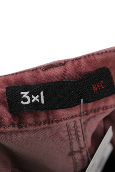 3x1 NYC Womens Cropped Pink Pants Size 30