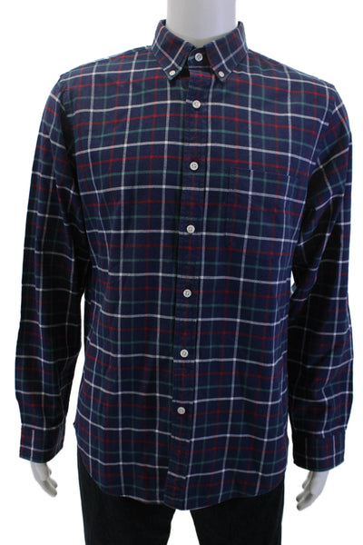 J Crew Men's Long Sleeves Casual Button Down Plaid Shirt Size M