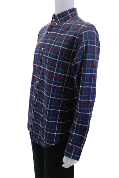 J Crew Men's Long Sleeves Casual Button Down Plaid Shirt Size M