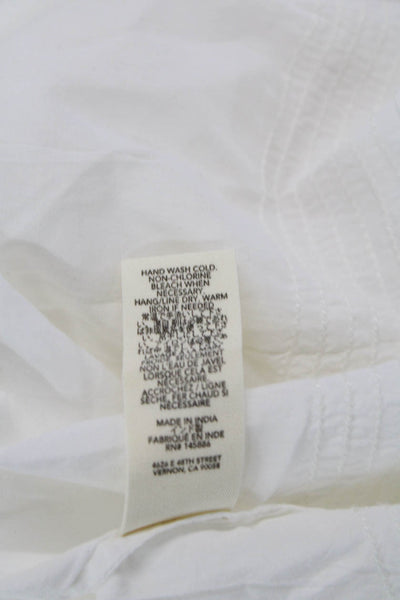 The Great Women Trapeze Swing Dress White Cotton Size 2