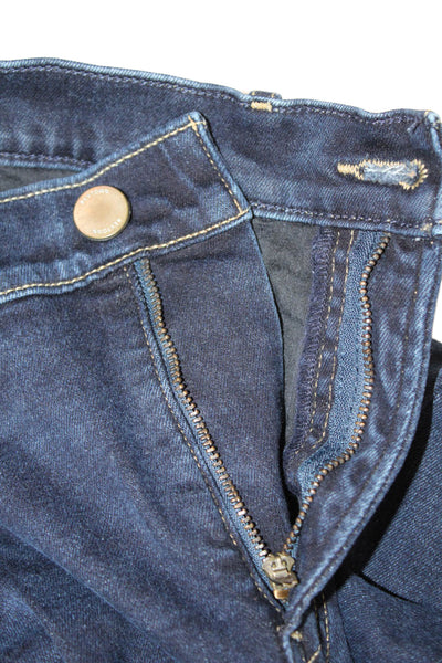 Revtown Women Ankle Skinny Jeans Dark Blue Mid Rise Button Size 29