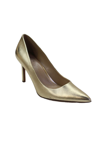 Naturalizer Womens Metallic Leather Pointed Toe Heels Gold Size 9.5N