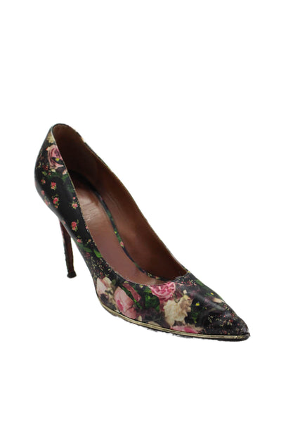 Givenchy Women's Pointed Toe Stiletto Slip-On Floral Pumps Shoes Size 40