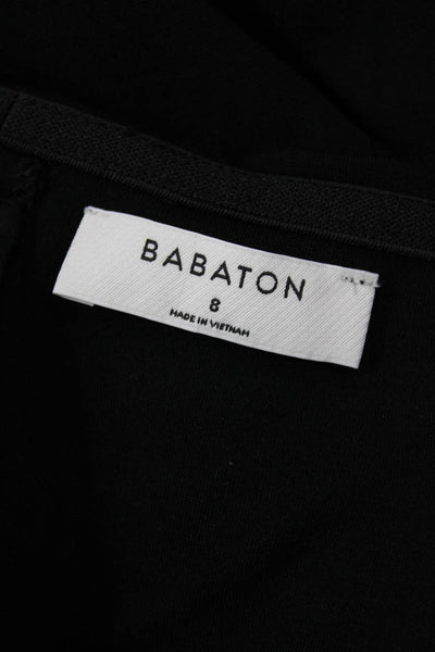 Babaton Women Bodycon Sheath Midi Dress Black Zip Size 8