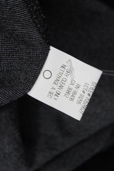 Theory Women Mini Shift Dress Dark Gray Button Round Neck Size 0P