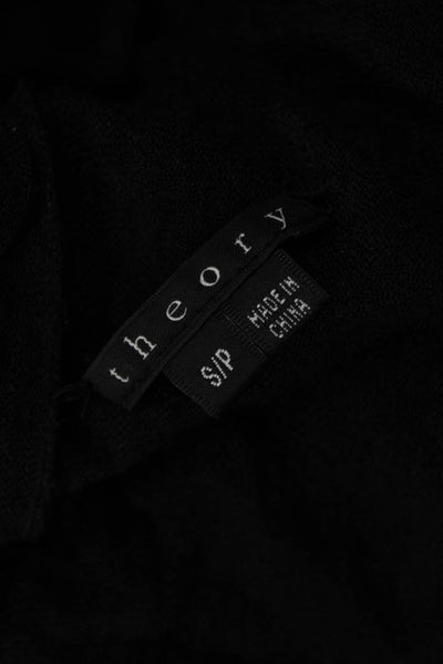 Theory Womens Cardigan Sweater Black Linen Blend Size S