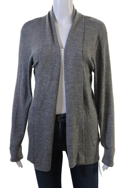 Allsaints, Women Gray Merino Wool Cardigan Sweater Long Sleeve Size L