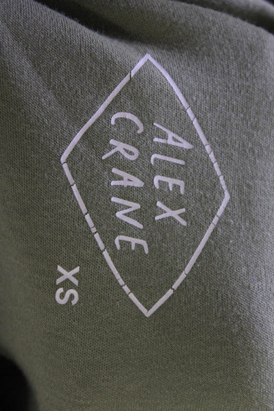 Alex Crane Mens Pima Cotton Long Sleeve Button Up Shirt Green Size XS