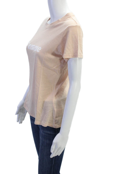 Sub_Urban Riot, Women Jersey Graphic T-Shirt Beige Short Sleeve Size XS